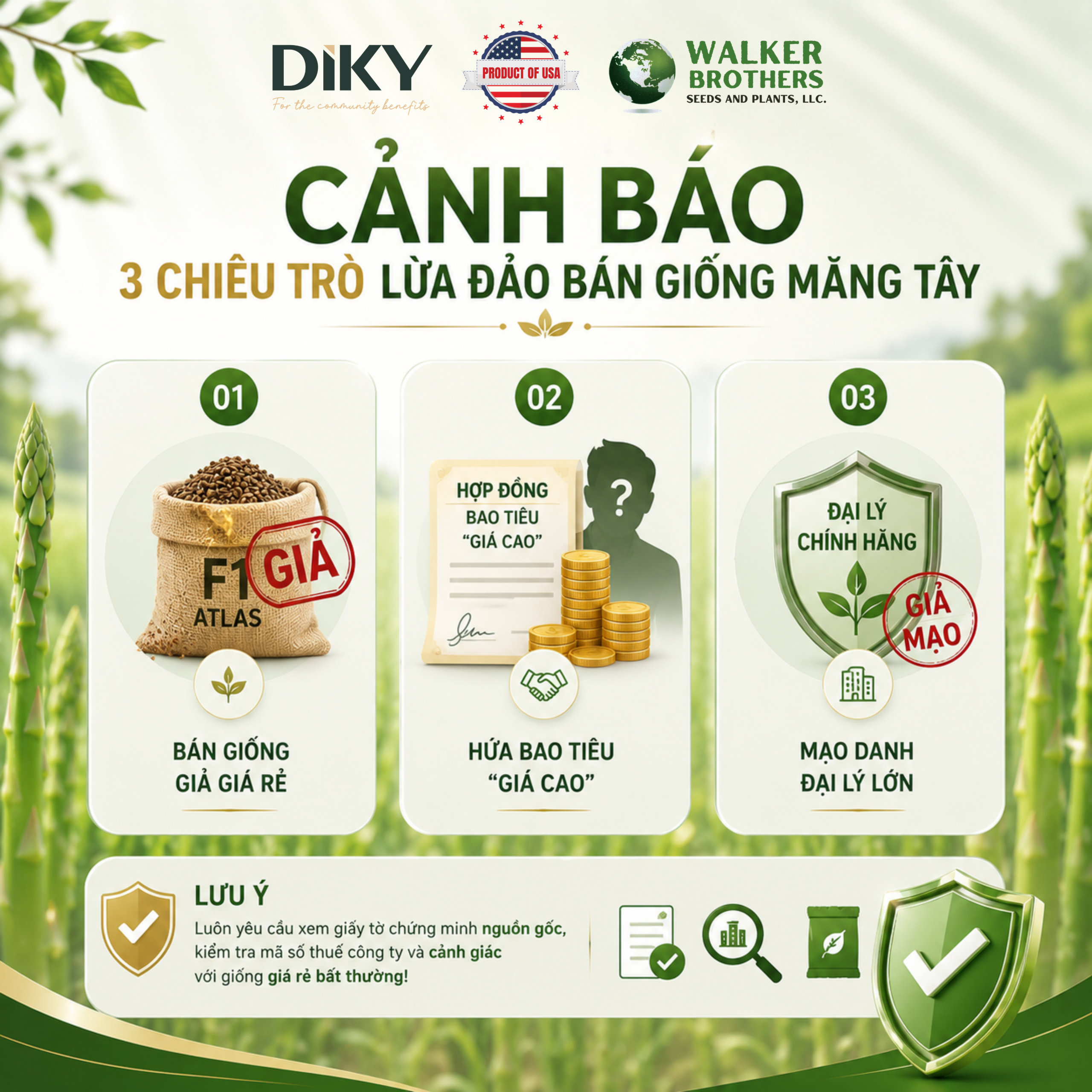 Cảnh Báo 3 Chiêu Trò Lừa Đảo Bán Giống Măng Tây Giá Rẻ